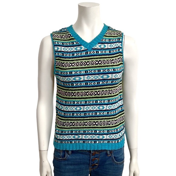 Vintage Sweaters - ⚡️SOLD⚡️ VINTAGE 90s Nordic Style Knitted Sweater Vest